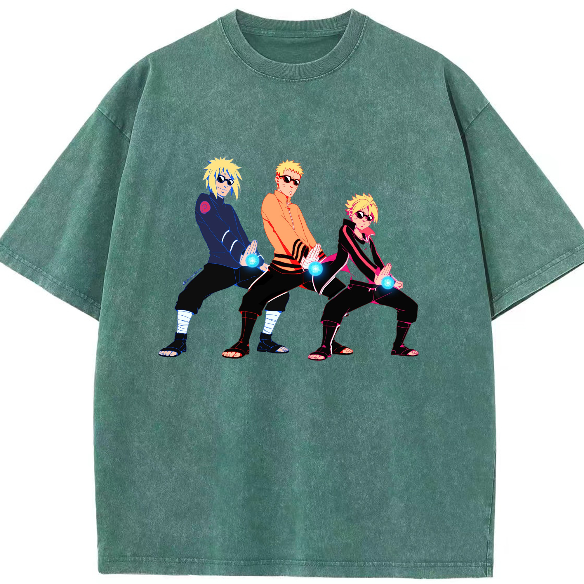 （画像用） NARUTO -ナルト- うずまき ナルト Uzumaki Naruto 綿100% ヴィンテージ風 半袖Tシャツ（フロントプリント）